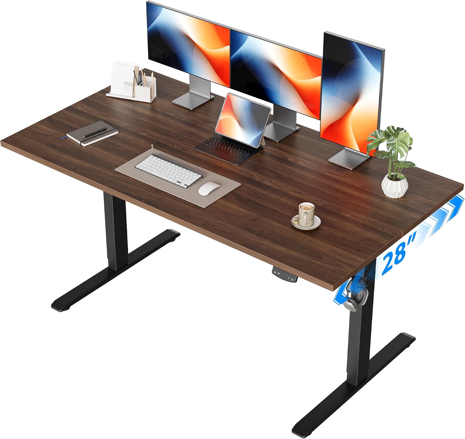 Home Office Work Table - مكتب كهربائي قابل للتعديل، مقاس 55