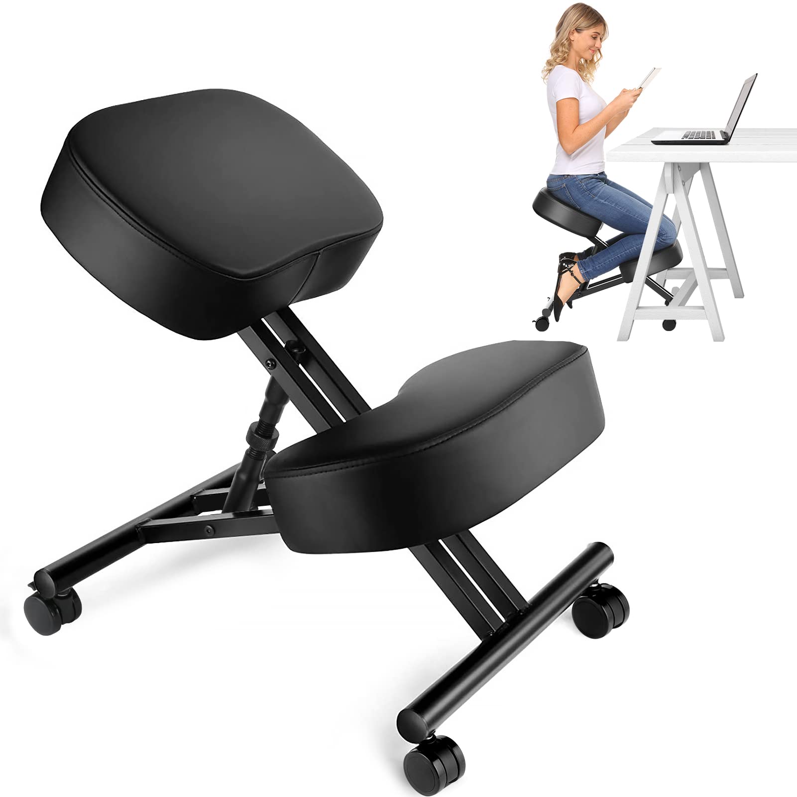 Home Office Chair - كرسي للركوع مريح للمكتب، مقعد قابل