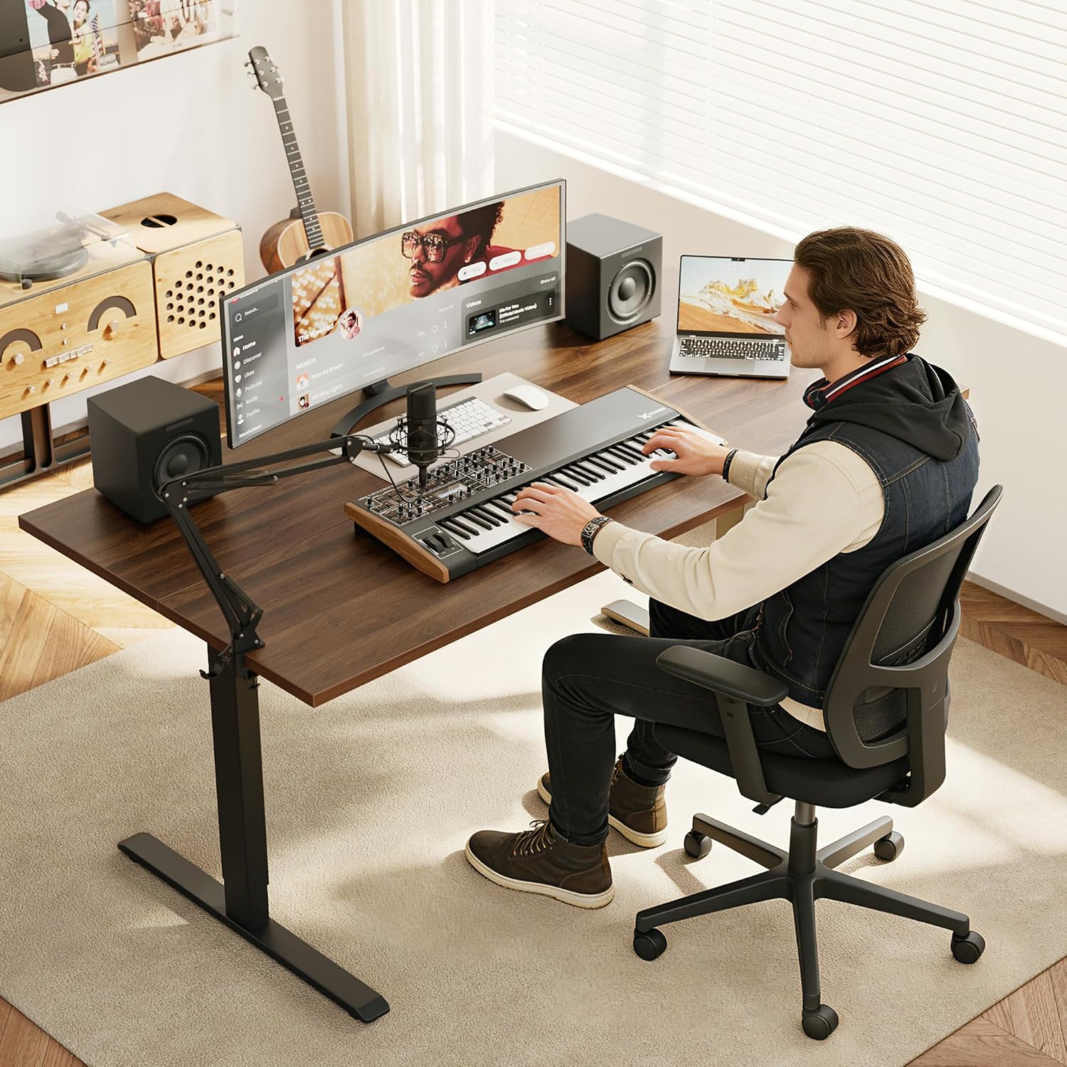 مكتب كهربائي قابل للتعديل، مقا - مراجعة Home Office Work Table وسعره