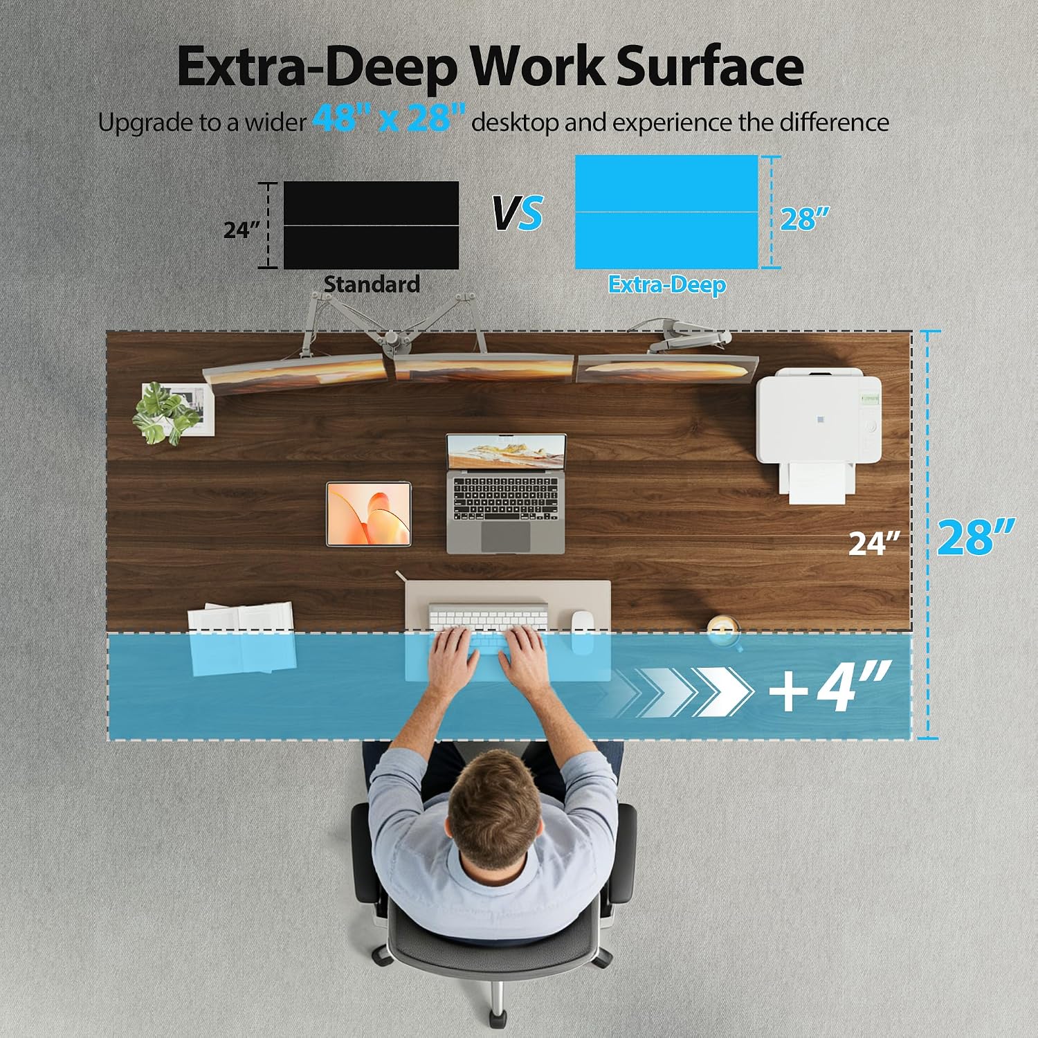مكتب كهربائي قابل للتعديل، مقا - مراجعة Home Office Work Table وسعره