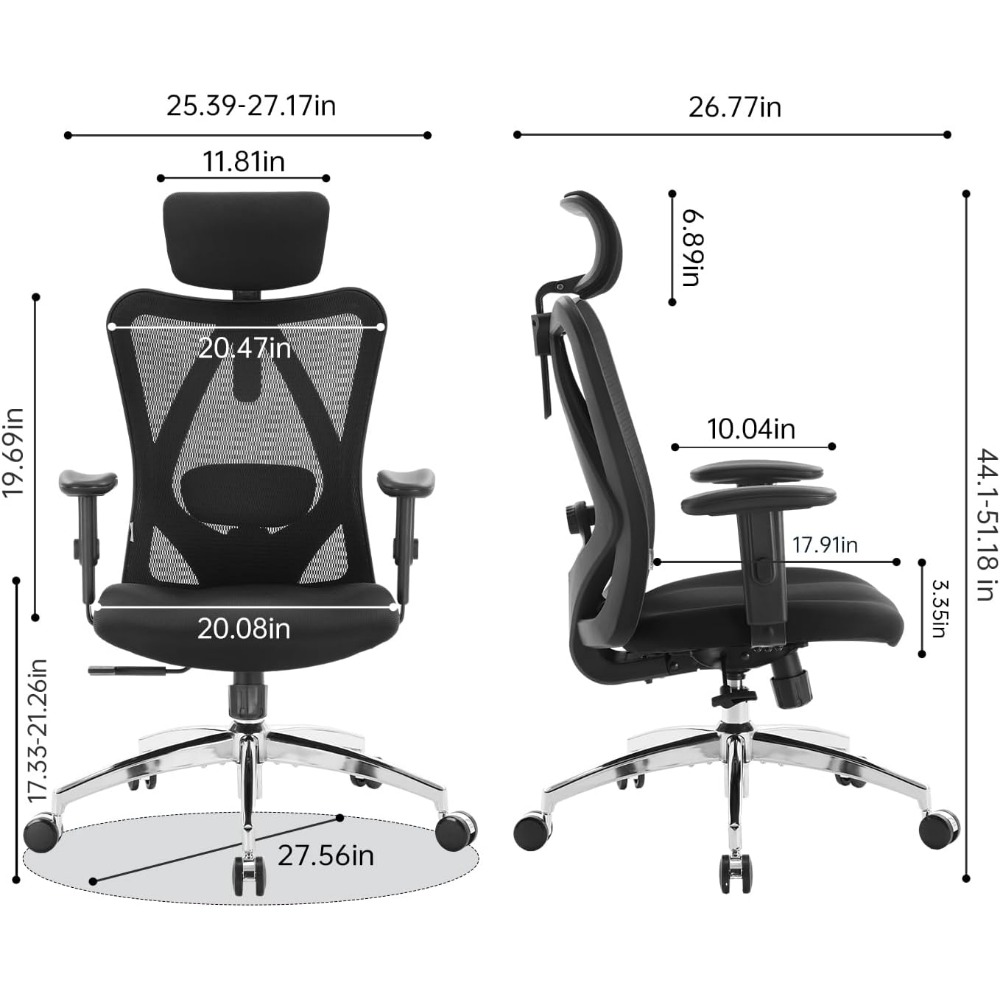 كرسي مكتب شبكي مريح مع دعم قطن - مراجعة Home Office Chair وسعره