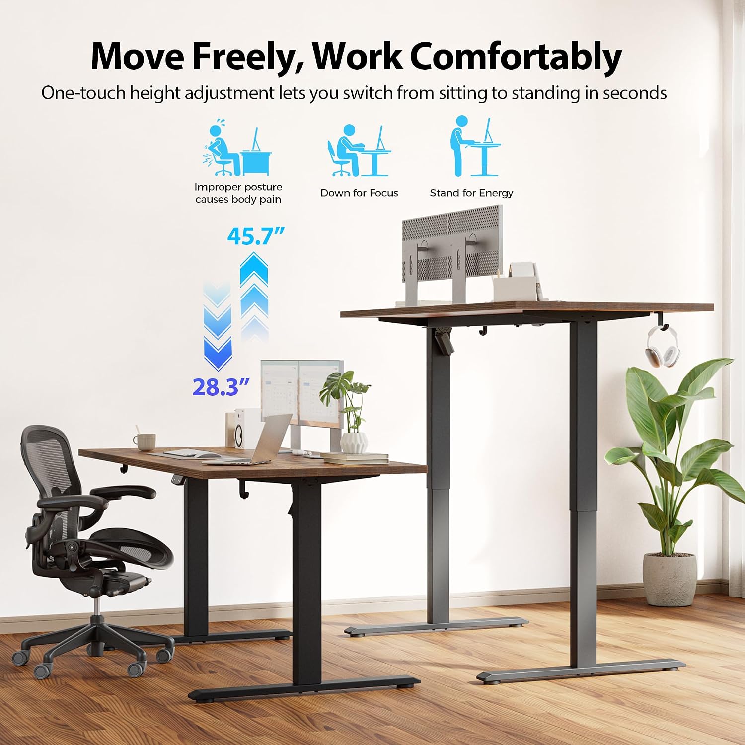 مكتب كهربائي قابل للتعديل، مقا - مراجعة Home Office Work Table وسعره