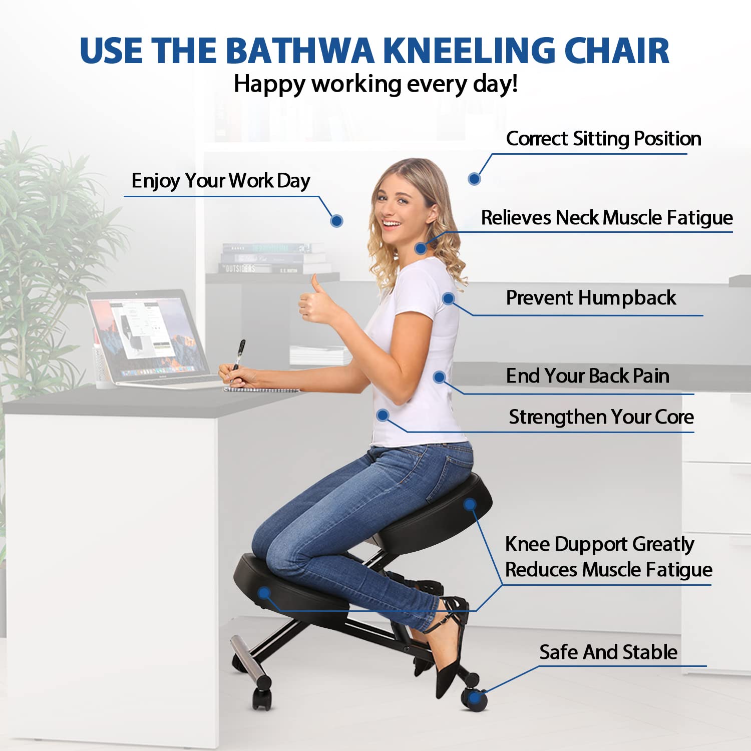 كرسي للركوع مريح للمكتب، مقعد  - مراجعة Home Office Chair وسعره