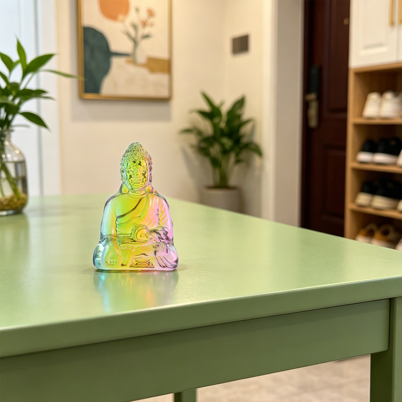 تمثال بوذا الكريستالي بحجم 4.2 - مراجعة Home Office Design وسعره