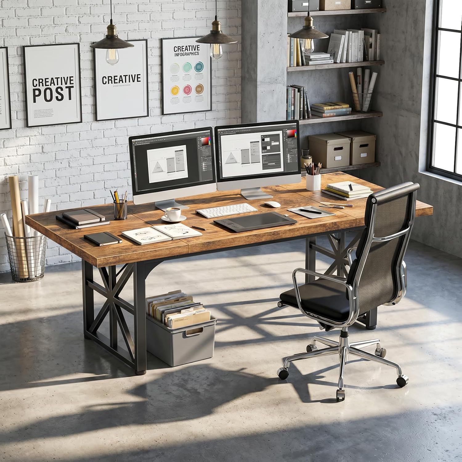 مكتب تنفيذي كبير بطول 71 بوصة، - مراجعة Home Office Work Table وسعره